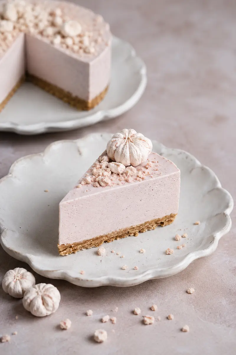 No-Bake Freeze-Dried Mangosteen Cheesecake