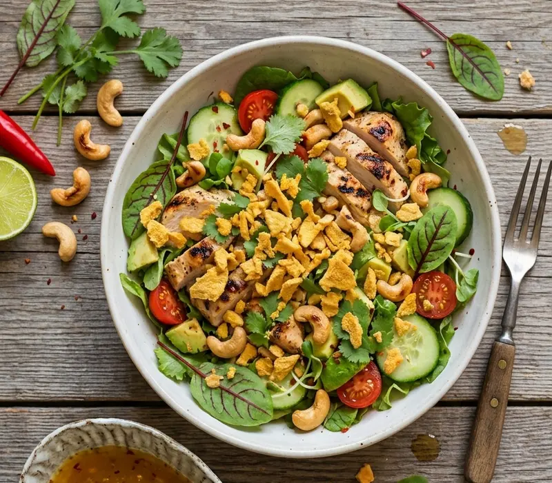 Thai Tropical Chicken & Mango Salad with Freeze-Dried Mango